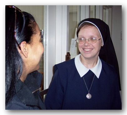 A Sister greeting a friend